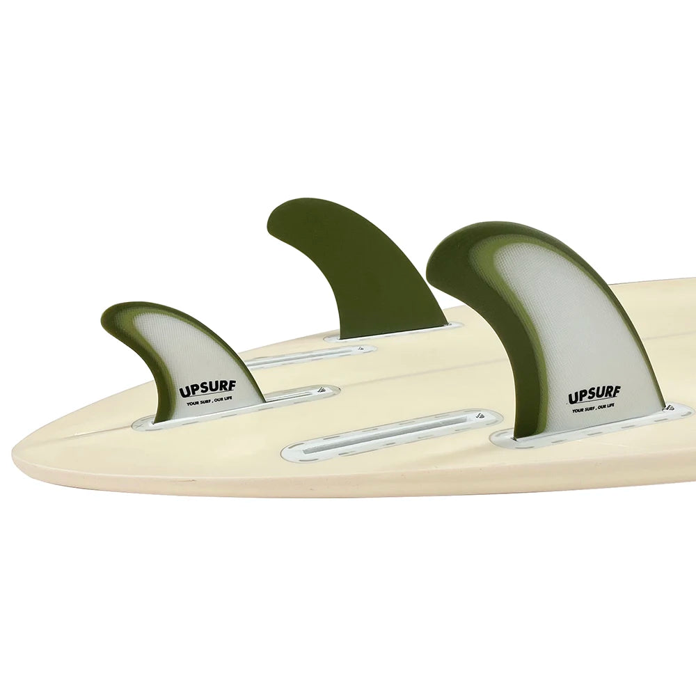 UPSURF Future Quilhas Tri Fins T1 3 FINS Thruster Fiberglass Surfboard Fins Single Tab Surfing Equipment Accessory Tabla de Surf