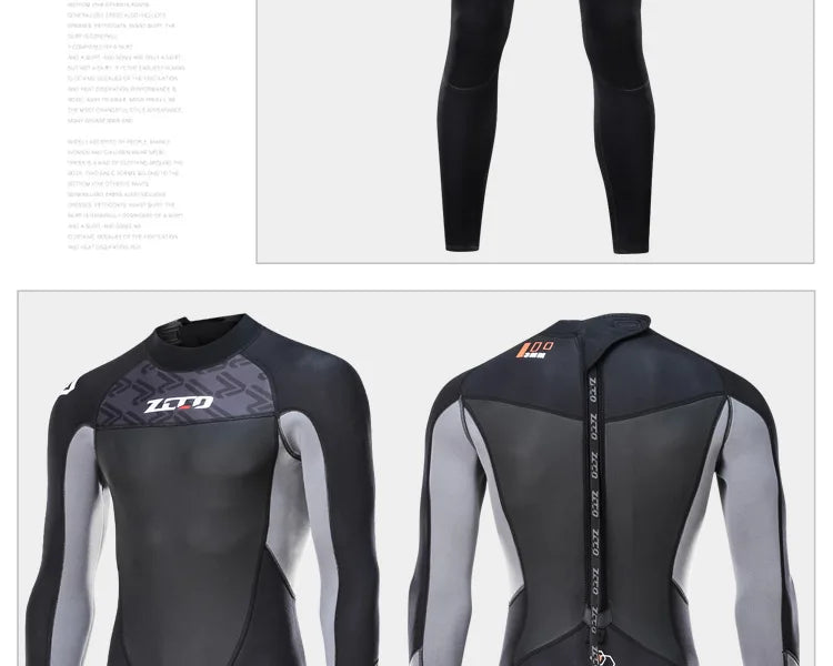 Wetsuit Men Women 3mm Neopreno Surf Suit Kitesurf Winter Swimwear Roupa De Mergulho Swimsuits Rash Guards Scuba Diving Suit
