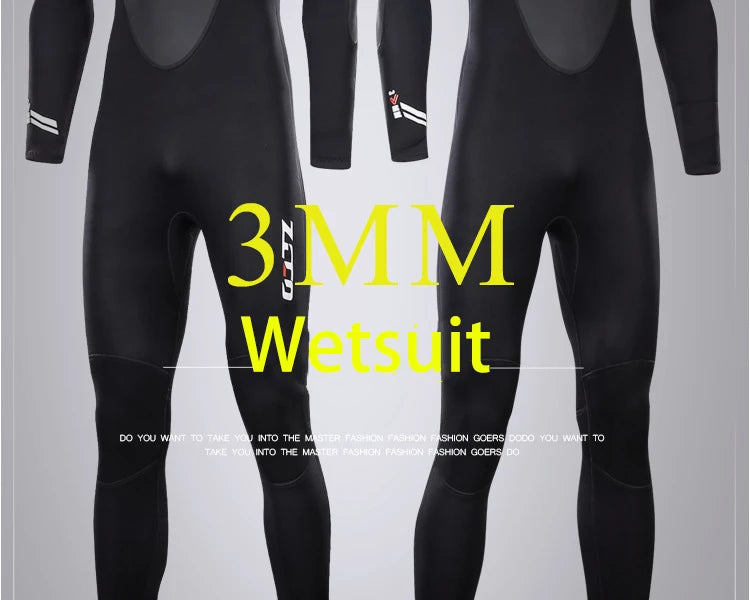 Full Wetsuit for Men Women 3mm Long Wet Suit for Diving Surfing Swimming Water Sport Neoprene Spearfishing One Piece Wetsuits