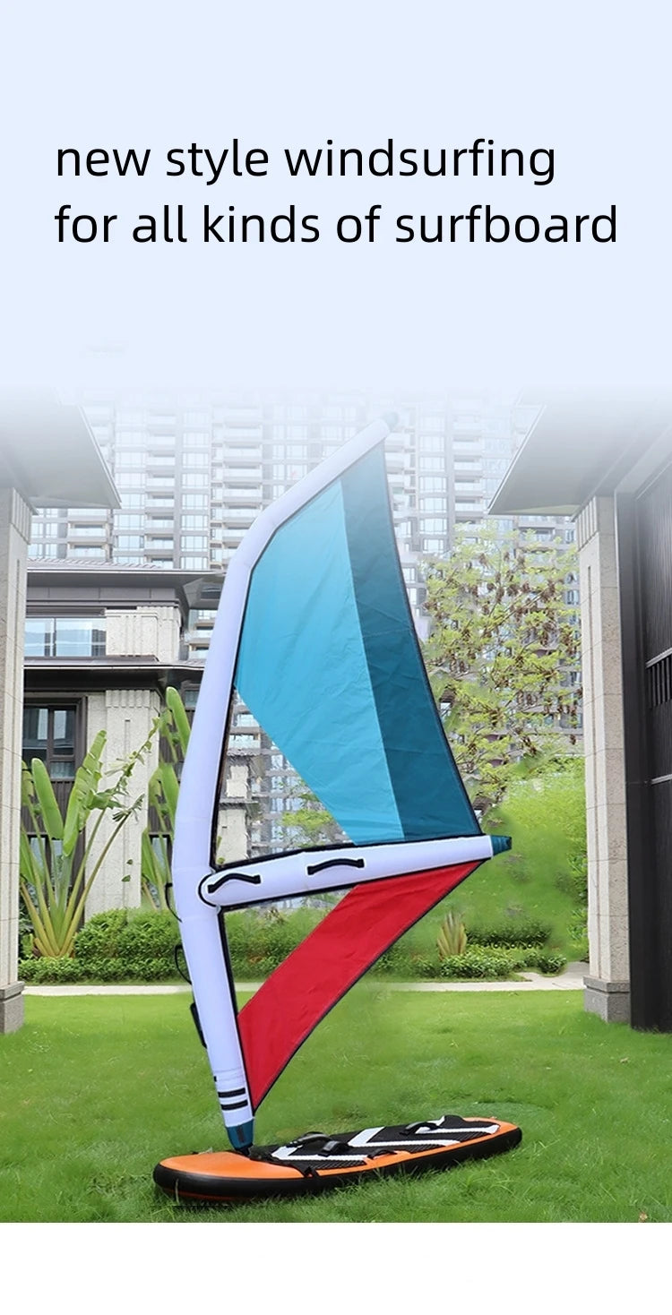 【Hot】Inflatable Windsurf Sail & Surfboard Wing Paddle Board, Kitesurfing Wind Surfing Water Sports Gear
