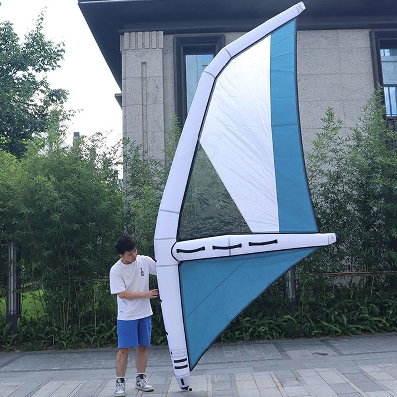 Inflatable Surfing Sail Portable Windsurfing Sailing Canoe Hand-Held Water Skiing Kiteboard Wind Surfing Kites Water Sports