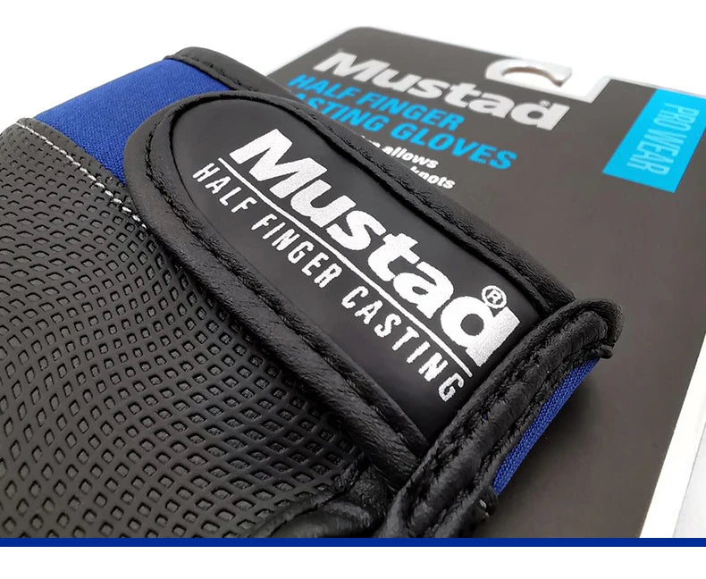 Mustad Fishing Gloves Men Lightweight Half-finger Sun Protection Double Sided Breathable Anti-slip Outdoor Pesca Fishing Gloves