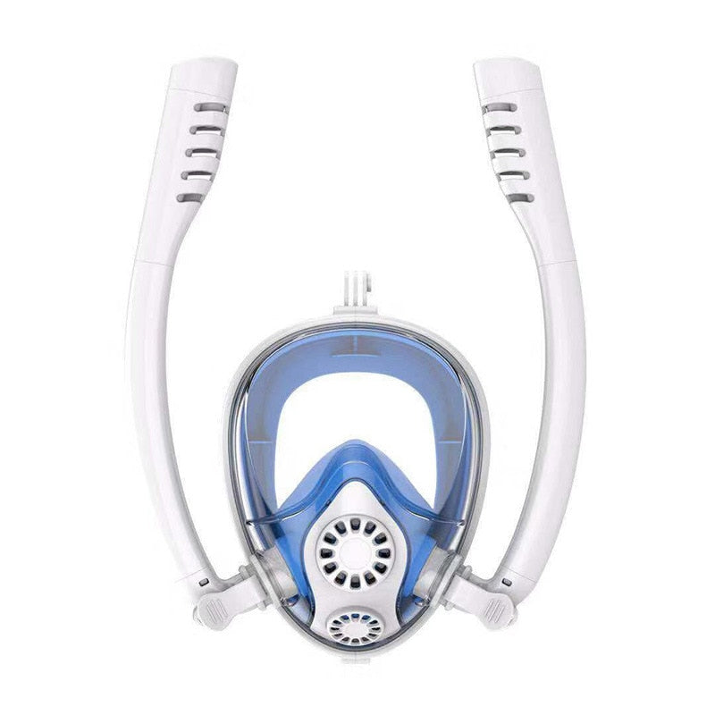Adult Double-Tube Diving Mask Suit Swimming Full-Dry Silicone Diving Mask Diving Children'S Single-Tube Diving Breathing Mask