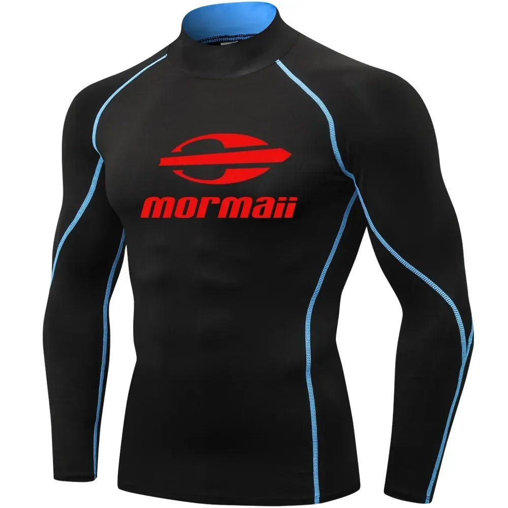 Men Swimsuit Swimming T-shirt Beach UV Protection Swimwear Rash Guard Long Sleeve Surfing Diving Swimsuit Surf T-shirt Rashguard