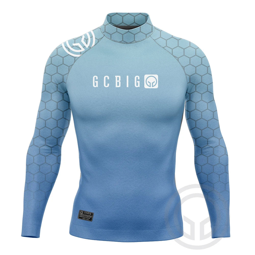 Surf Surfing Shirts Men Rash Guard Surfing Diving Suits Swimwear Long Sleeve Swim Tops Swimming Tight Surf T Shirt