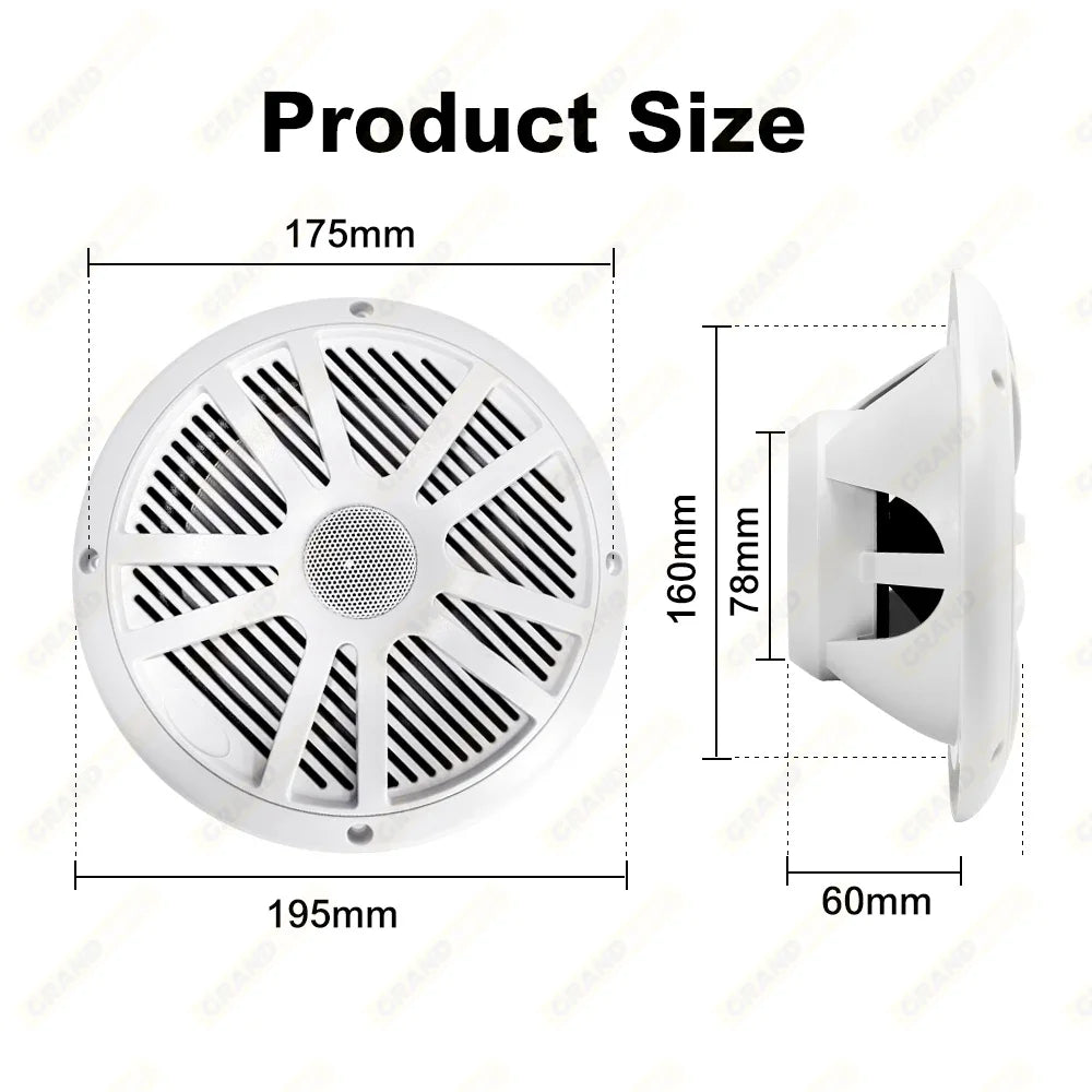 Marine Stereo Boat Radio Waterproof With Speaker Bluetooth FM AM Digital Media Audio Player For Yacht Gauge ATV UTV RV Golf Cart