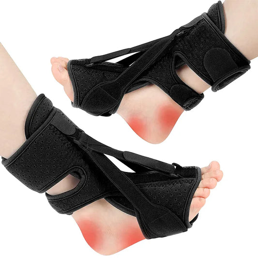 Plantar Fasciitis Splint Upgraded Version, 3 Pull Adjustable Straps, Drop Corrector, Stabilizing Brackets, Relieve Foot Pain