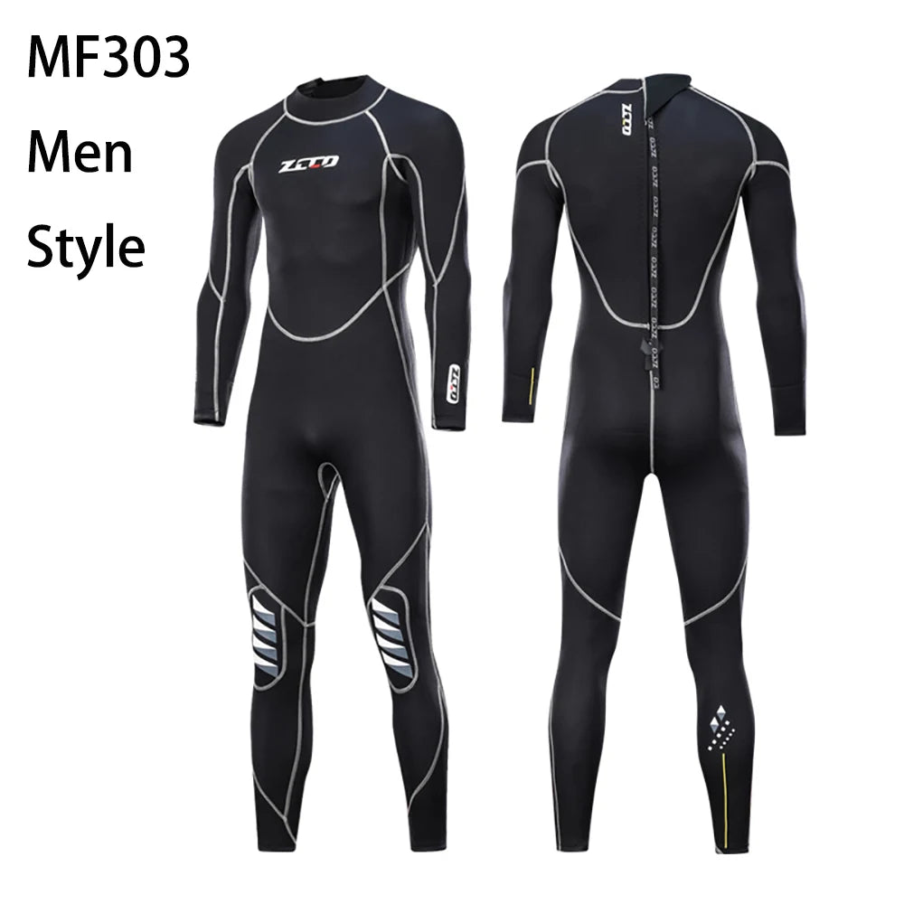 Full Wetsuit for Men Women 3mm Long Wet Suit for Diving Surfing Swimming Water Sport Neoprene Spearfishing One Piece Wetsuits