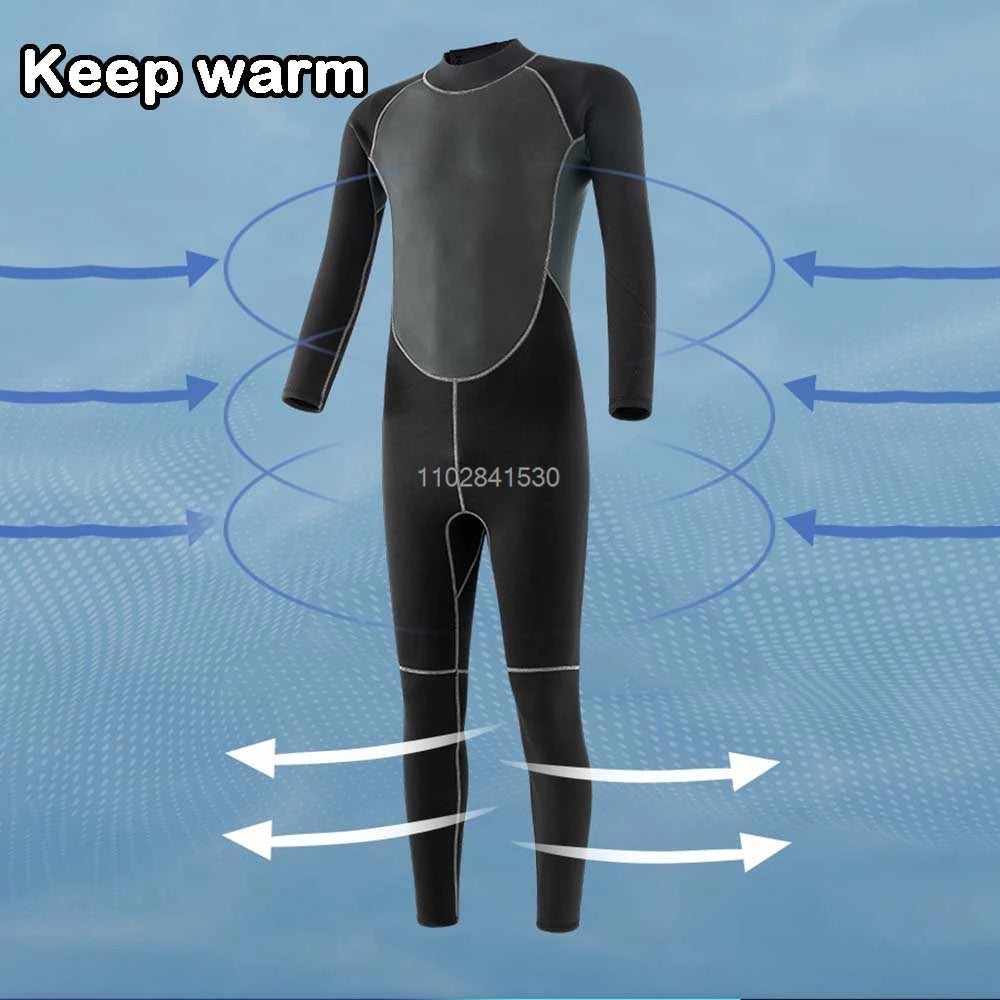 3MM Neoprene Wetsuits Men Diving Surfing Swimming Full Suits Cold Water Keep Warm Zipper Water Sports Full Diver Suit