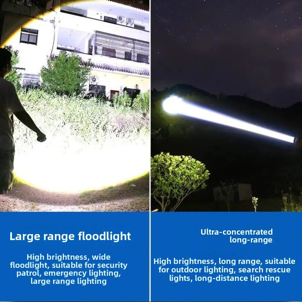 New White Laser Flashlight, High-power Spotlight, Long-range Shooting Outdoor Emergency Long Endurance Strong Bright Flashlight