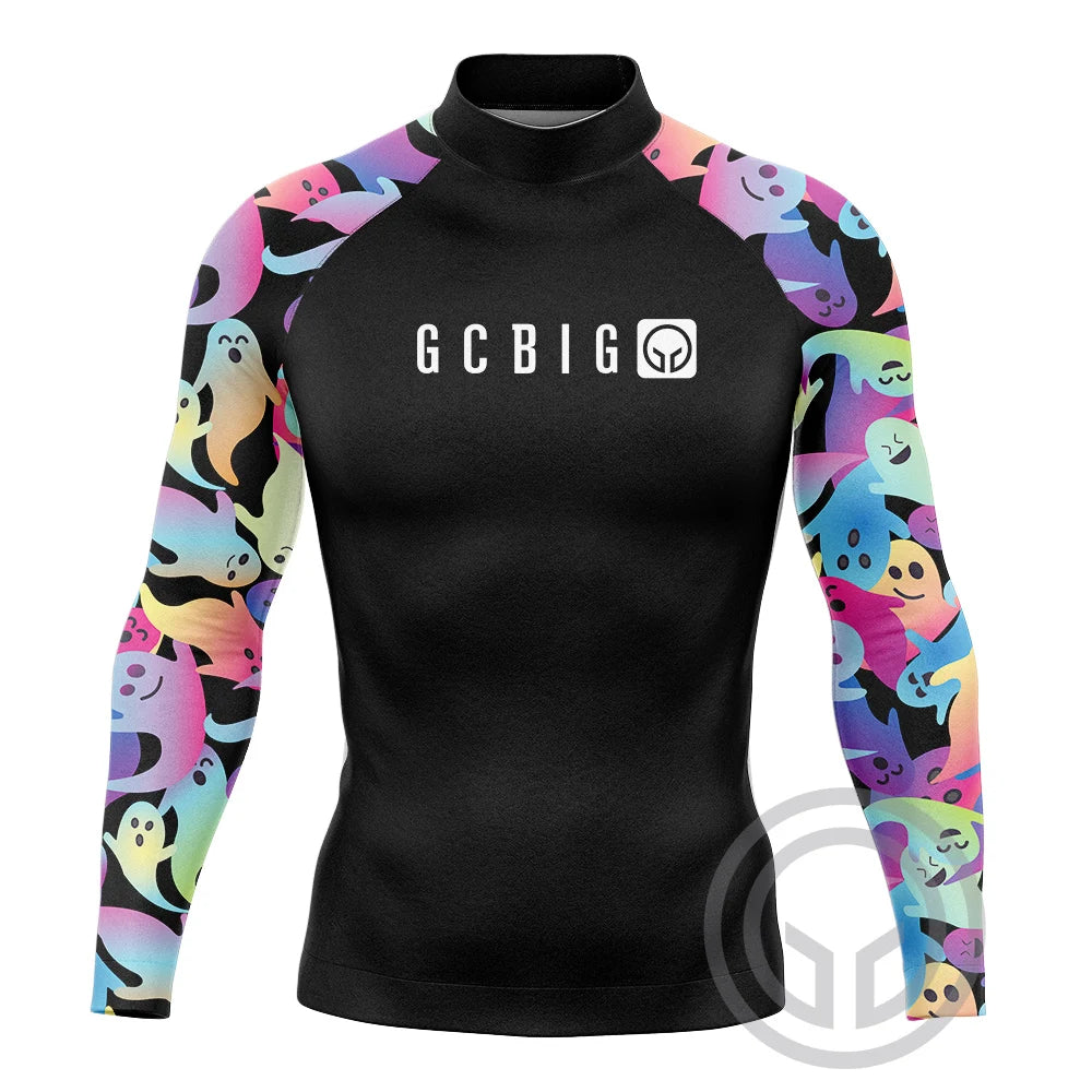 Surf Surfing Shirts Men Rash Guard Surfing Diving Suits Swimwear Long Sleeve Swim Tops Swimming Tight Surf T Shirt