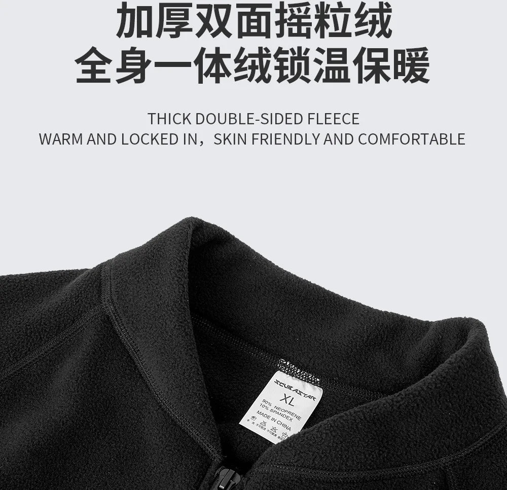 Men Wetsuit Diving Polar Fleece Liner One Piece Suit Wetsuit Keep Warm Accessories Men Women Thermal Underwear