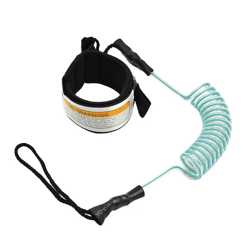 1.5m S UP Paddle Coiled Leash Surfboard Ankle Leash Super Strong Webbing Paddle Board Surf Leg Cuff