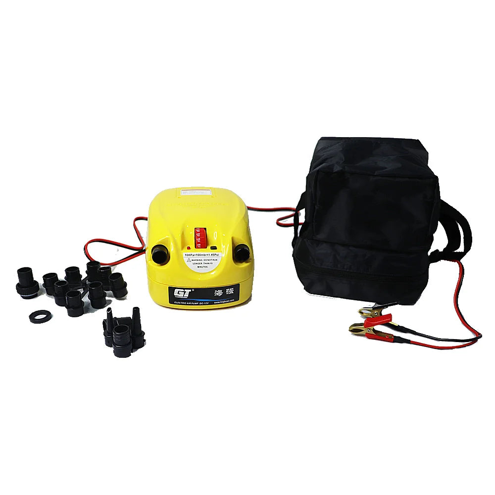 Portable Pvc Boat Pump DC12V Air Pump with Nozzles Storage Bag Support Inflation and Deflation Inflatable Kayak Accessories