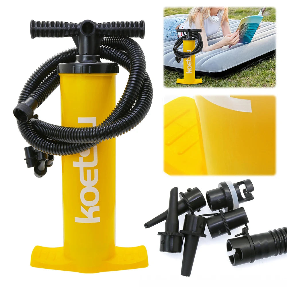 4L Kayak Air Pump Double Action Inflation Pump Portable Hand Pump Handheld Air Inflator for SUP Surfboard Inflatable Boat