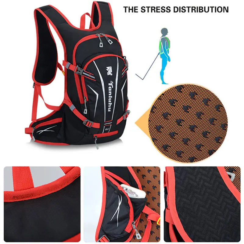 25l esporte ao ar livre ciclismo correr saco de água capacete armazenamento hidratação mochila ultraleve caminhadas bicicleta equitação pacote bexiga mochila