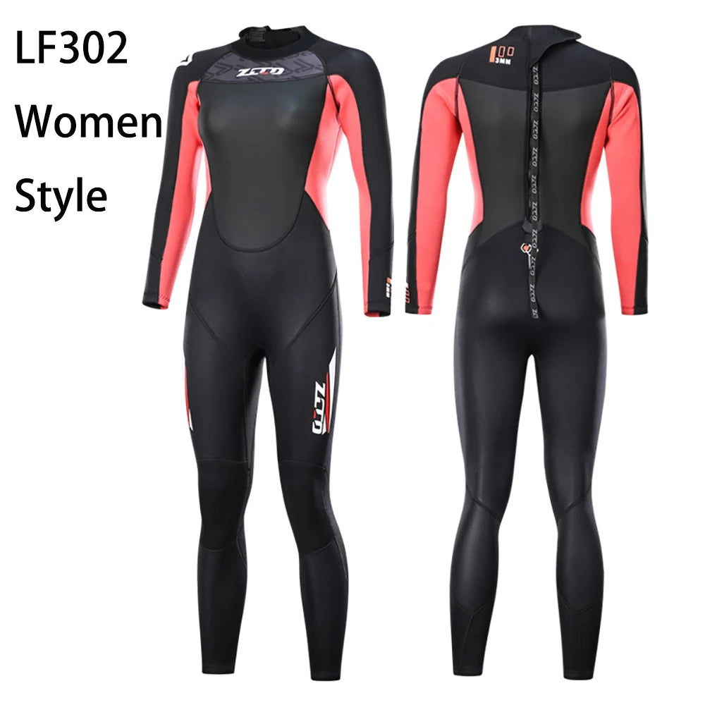 Full Wetsuit for Men Women 3mm Long Wet Suit for Diving Surfing Swimming Water Sport Neoprene Spearfishing One Piece Wetsuits