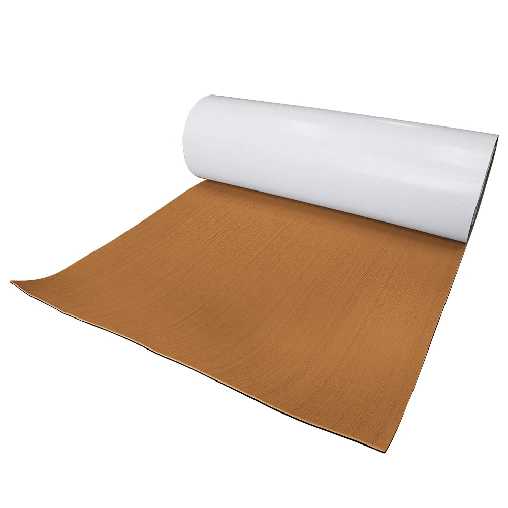2400x900x5mm EVA Foam Faux Teak Boat Decking Mat Grey Plush Surface Self-adhesive Yacht Flooring Anti-Skid Mat Kayak Accessories