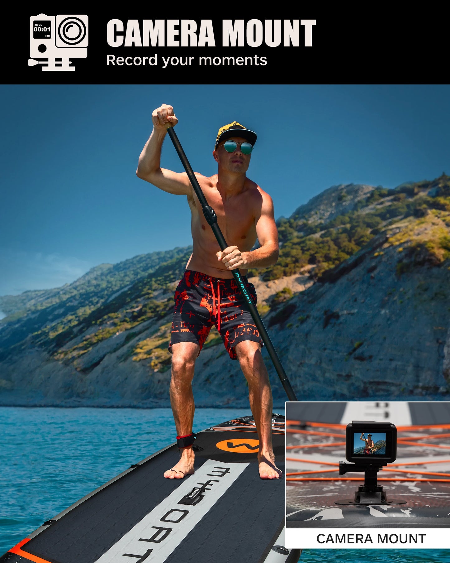 Myboat Waterproof  Extra Wide Inflatable Paddle Board 11'6''x35''x6''Adult Standing Style Aquatic Fishing With Accessories SUP