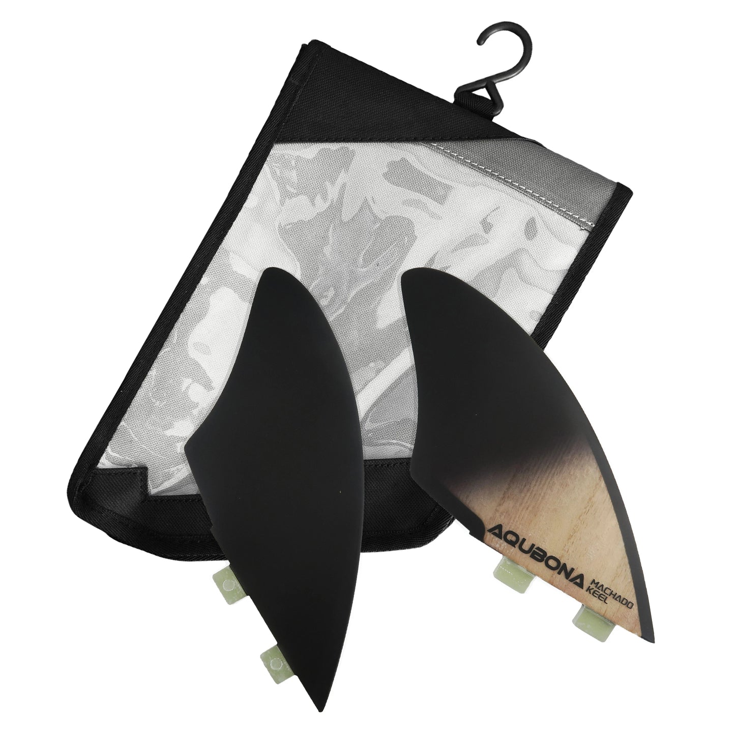 Surfboard Twin Keel Fins (2 Fins) Dual Tab Single Tab Sizes for Longboard Surfboard Funboard