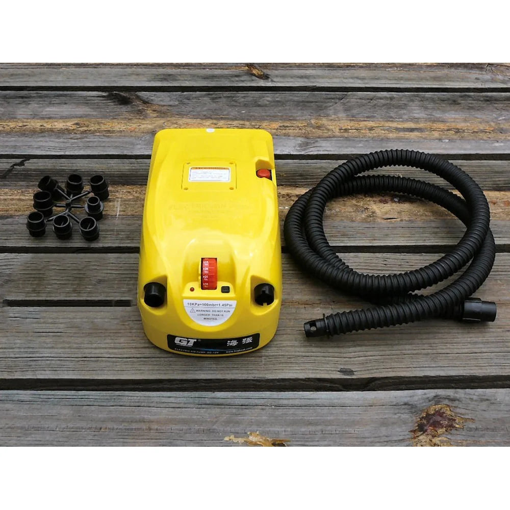 Portable Pvc Boat Pump DC12V Air Pump with Nozzles Storage Bag Support Inflation and Deflation Inflatable Kayak Accessories