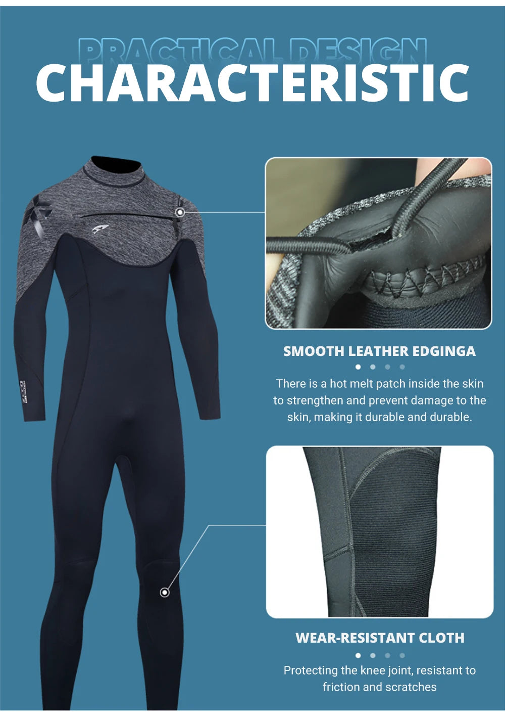 3/2MM Neoprene Wetsuit Surf Scuba Diving Suit Men Women Underwater Fishing Spearfishing Kitesurf Swimwear Wet Suit Equipment