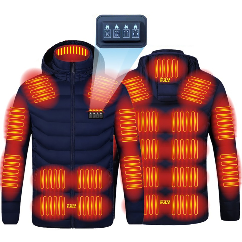 KoKossi Winter 21 Zone Electric Heated Jacket Outdoor Sports Waterproof Windproof Sportwear Smart USB Charging Self Heating Vest