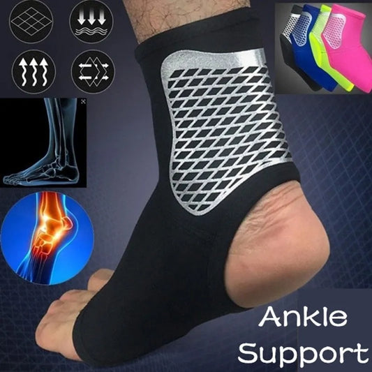 1Pc Compression Ankle Sprain Brace Sports Fitness Foot Support Bandage Achilles Tendon Strap Protector Pain Relief for Arthritis