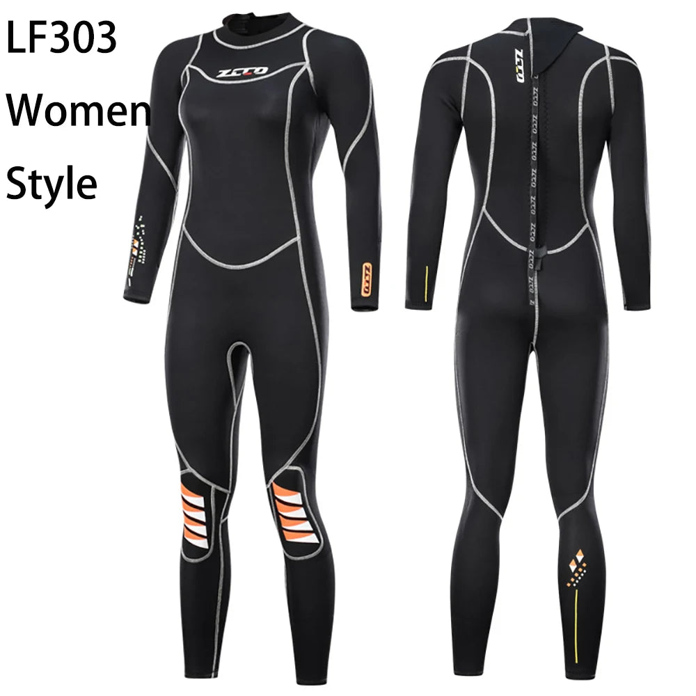 Full Wetsuit for Men Women 3mm Long Wet Suit for Diving Surfing Swimming Water Sport Neoprene Spearfishing One Piece Wetsuits