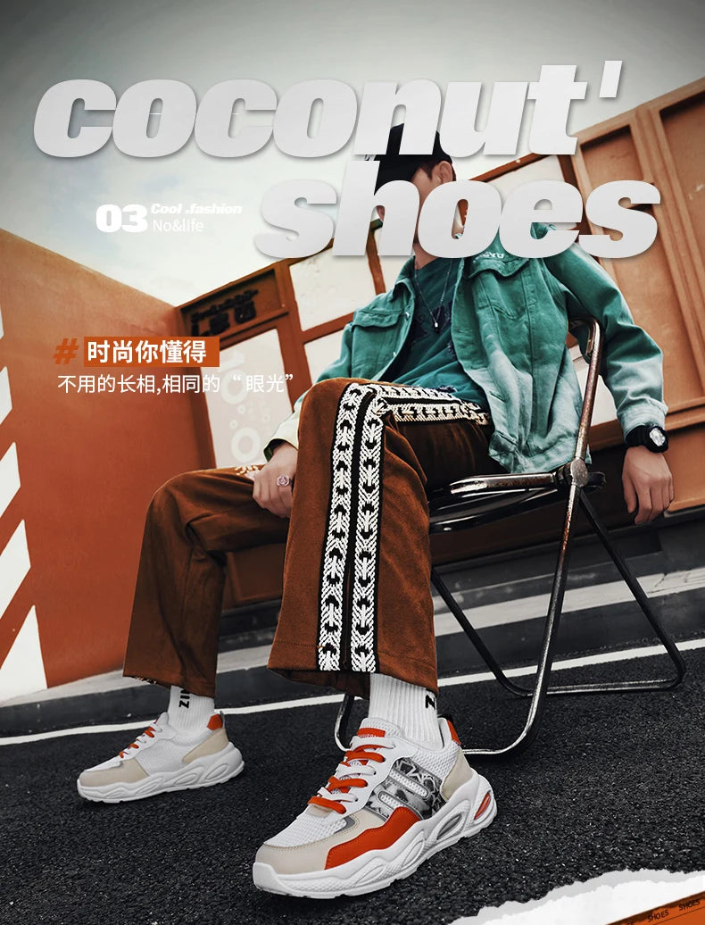 Hot Sale Men's Casual Sneaker Autumn Mixed Color Mesh Outdoor Shoes for Mens Trendy Mans Tennis Sports Lightweight Male Sneakers