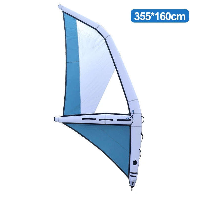 Inflatable Surfing Sail Portable Windsurfing Sailing Canoe Hand-Held Water Skiing Kiteboard Wind Surfing Kites Water Sports