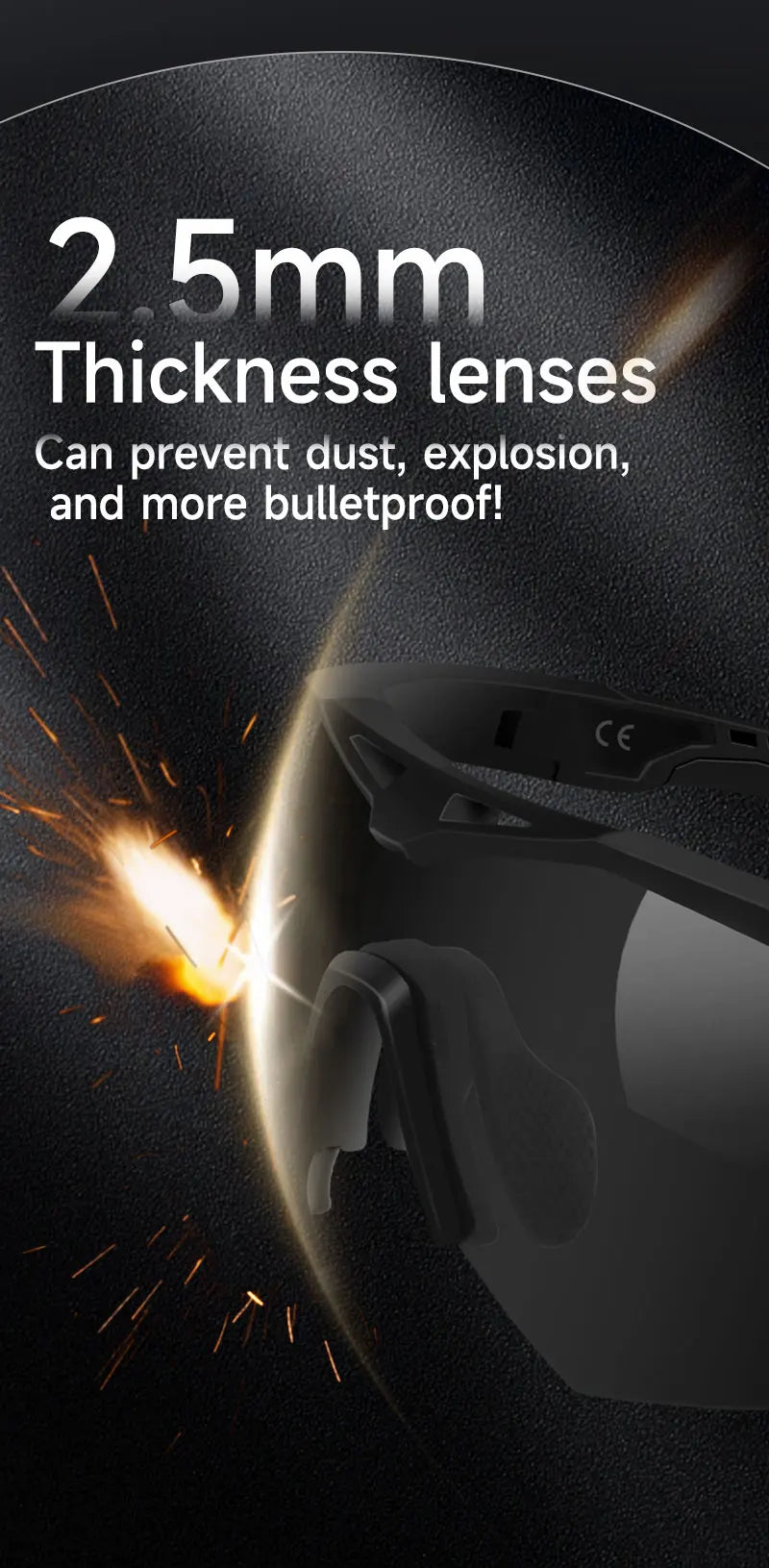 3 Lens Impact-Resistant Shooting Glasses 2.5mm Military Tactical Glasses Anti-Fog Windproof Road Cycling Goggles Antiparras