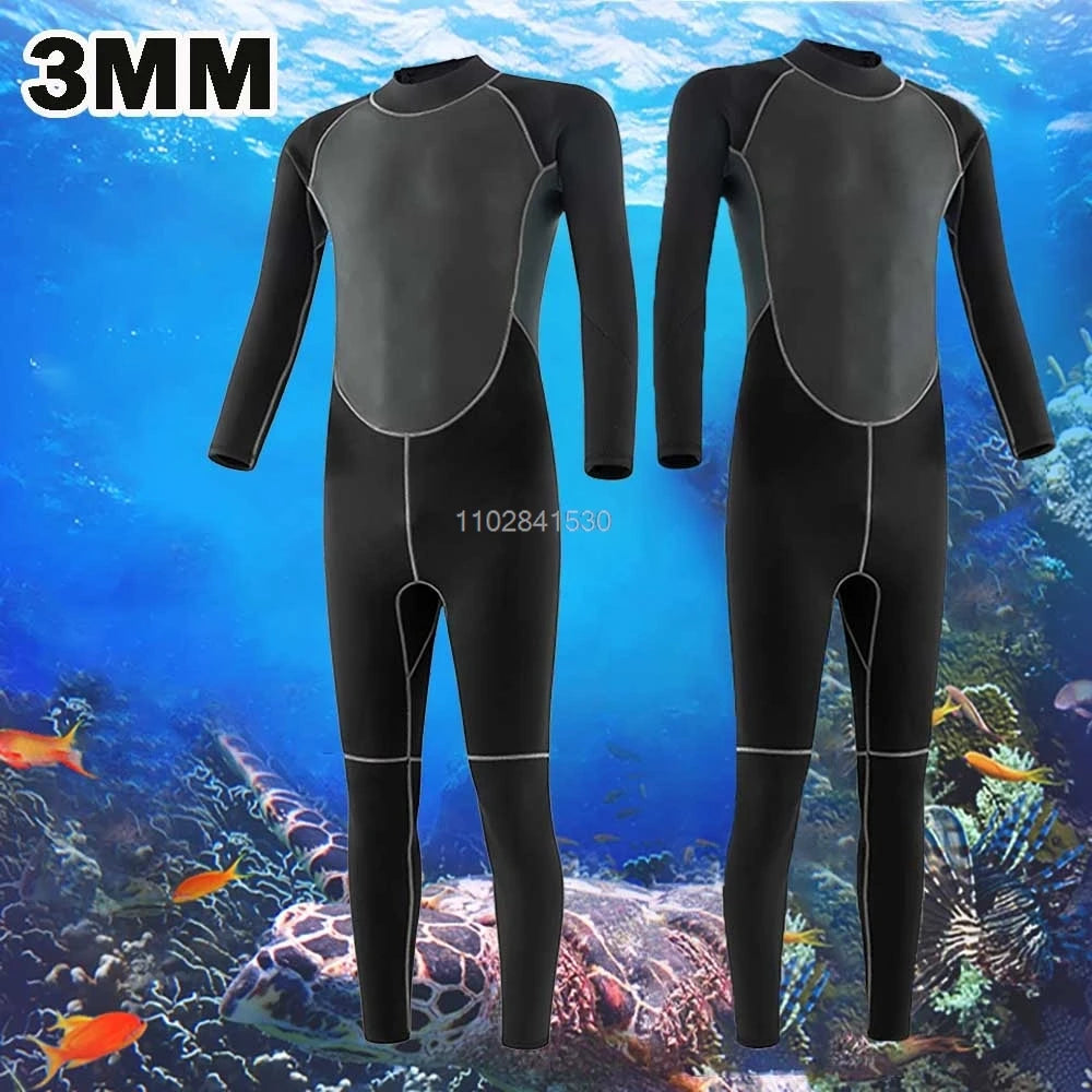 3MM Neoprene Wetsuits Men Diving Surfing Swimming Full Suits Cold Water Keep Warm Zipper Water Sports Full Diver Suit