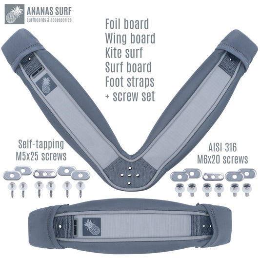 Ananas Surf Foot Straps Set for Hydrofoil board Kiteboard Kitesurfing Wingboard Windsurf