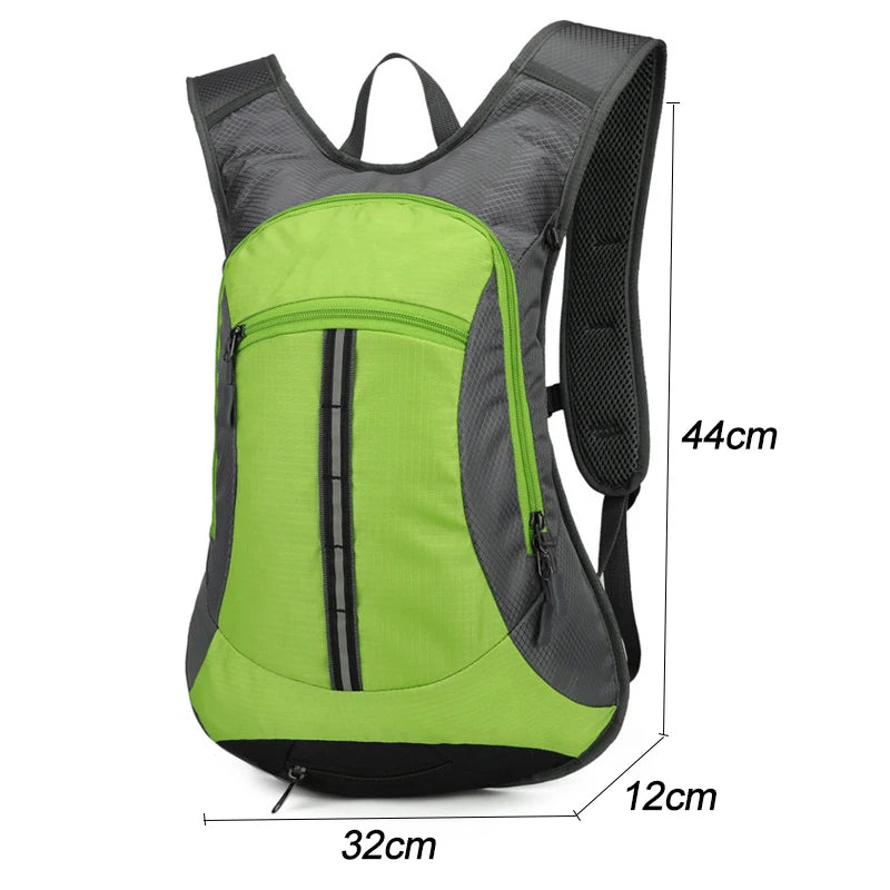 Mochila de ciclismo de náilon saco de água caminhadas ao ar livre esportes mochila com armazenamento de capacete malha bolsa leve bagpack