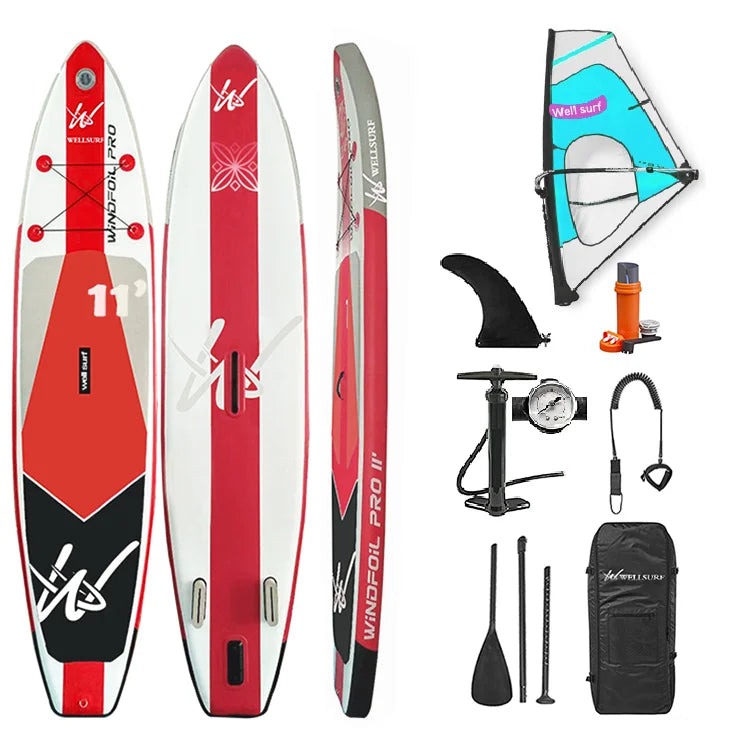 Windsurf All Round Paddle Board Inflatable Surfboard Windsurfing SUP Sailing on Sea for Athlete or Technical Player