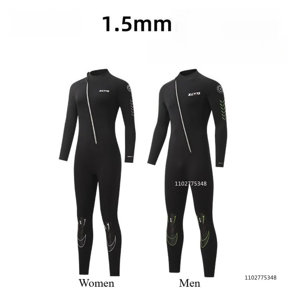 New Wetsuit for Man 1.5mm Neopreno Surf Suits Women Swimsuits Long Sleeve Diving Suit Swim Snorkel Freediving Swimsuit Kitesurf