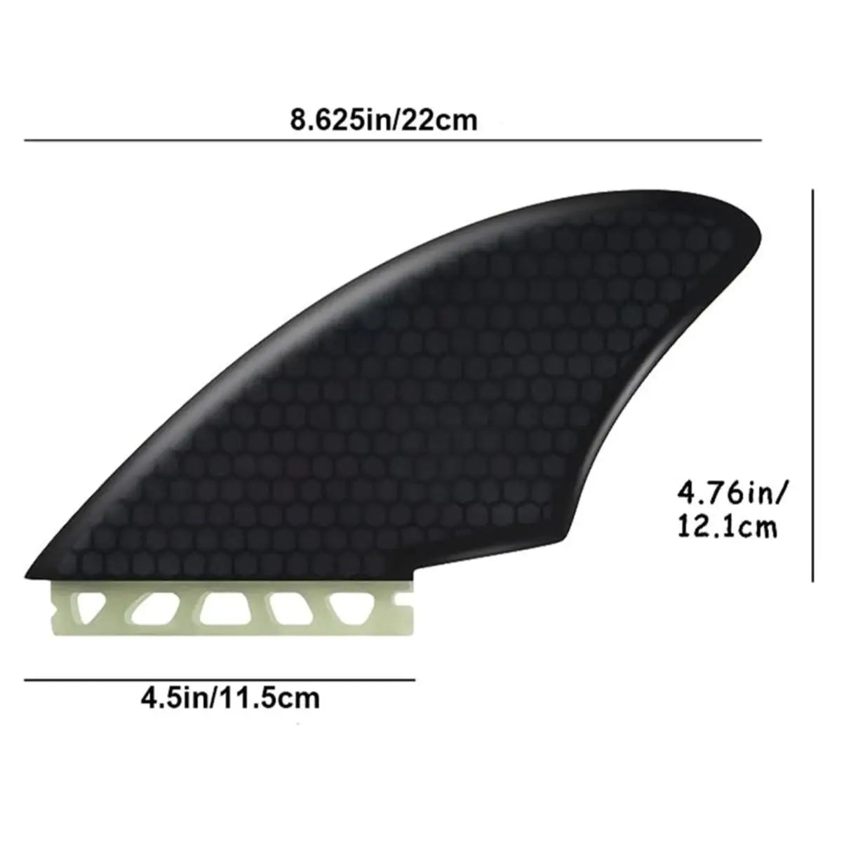 Fiberglass Twin Fish Surf Fins, Keel Surfboard Fin Surfing Accessory