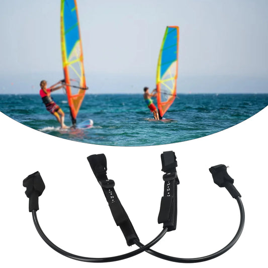 NonSlip Adjustable Windsurfing Harness Line 2 Pieces Heavy Duty PU Material Suitable for Windsurf and Surfing Gear Replacement