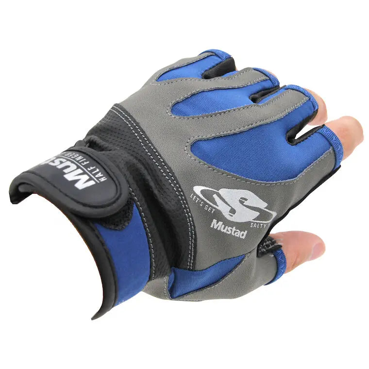Mustad Fishing Gloves Men Lightweight Half-finger Sun Protection Double Sided Breathable Anti-slip Outdoor Pesca Fishing Gloves