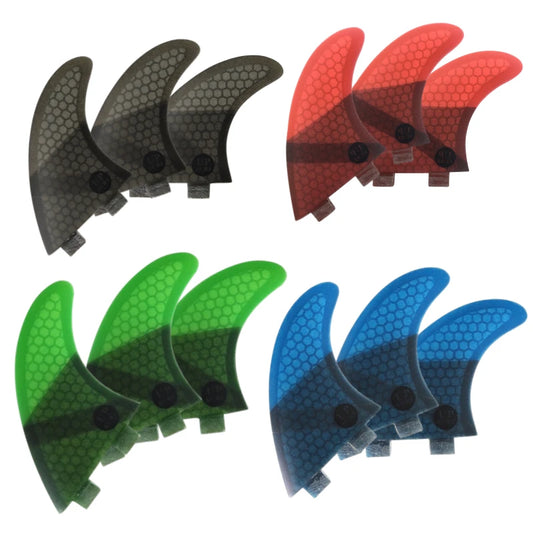 Tri Fins S/M/L/K2.1 Surfboard Fins Thruster UPSURF FCS Fins Honeycomb Fiberglass Double Tabs Surf Fin Surfing Board Stabilizers