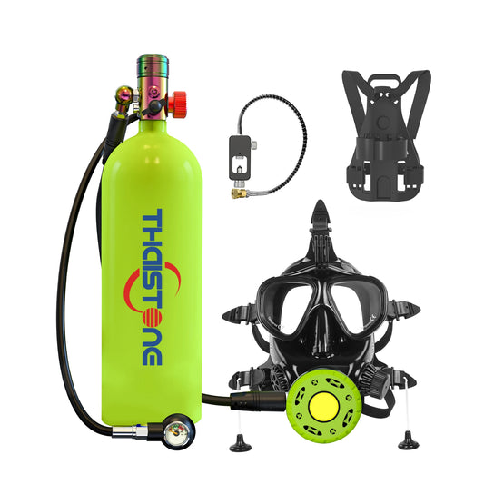 THAISTONE-Scuba Diving Air Tank, Underwater Breath Air Tank, Oxygen Tank, Snorkeling Equipment, 2.3L, 30-35 Minutes