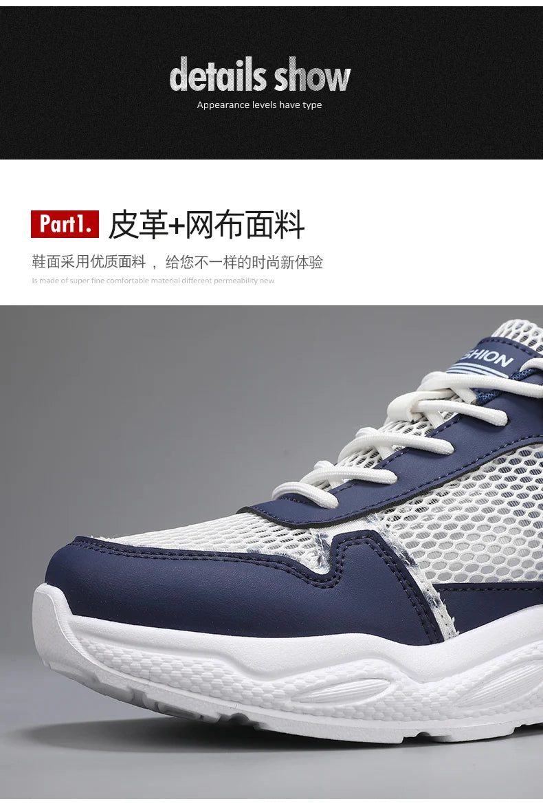 Men's Summer Fresh Breathable Mesh Casual Sneakers Original Comfort Lightweight Sports Running Shoes for Men