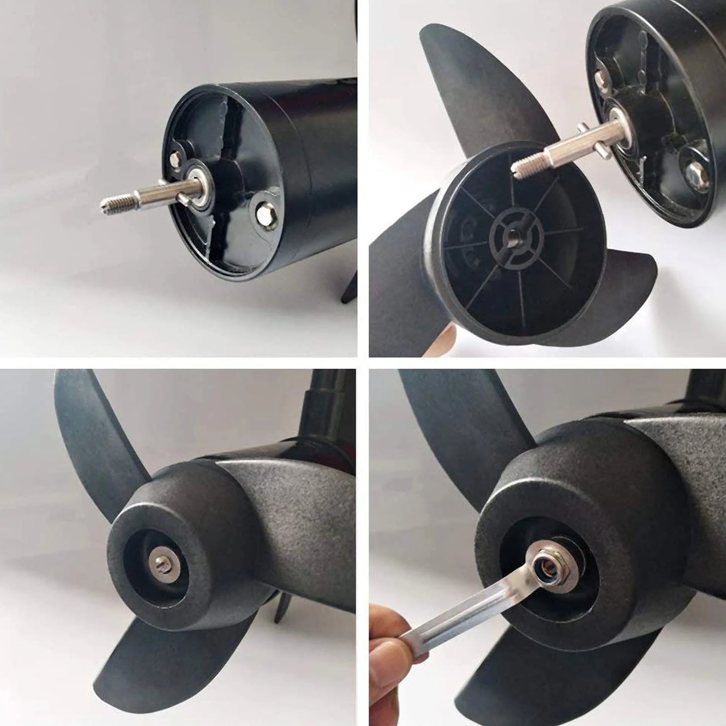 Outboard Propeller Electric Outboard Propeller Kit 3 Blades for 28lb 36lb 46lb 12V 24V Trolling Motors Accessories