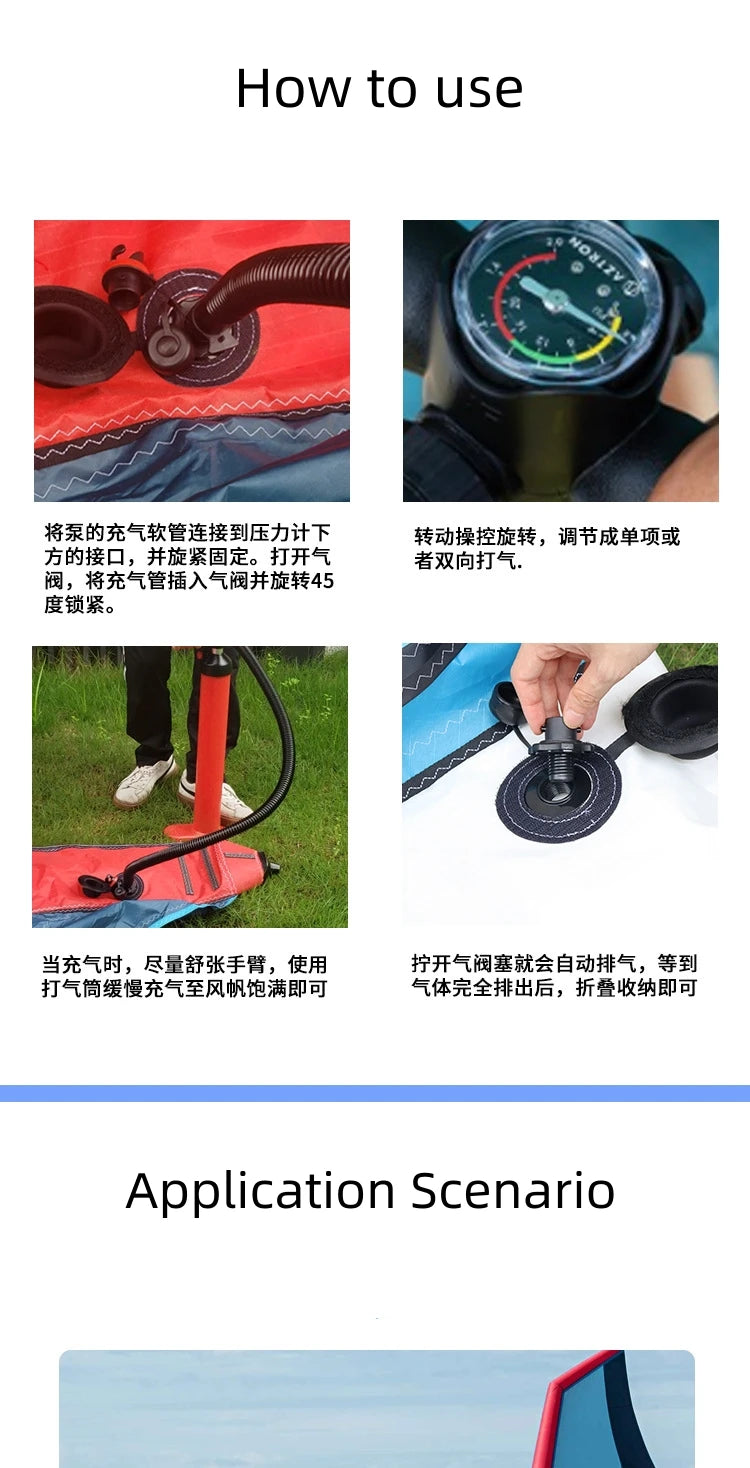 【Hot】Inflatable Windsurf Sail & Surfboard Wing Paddle Board, Kitesurfing Wind Surfing Water Sports Gear