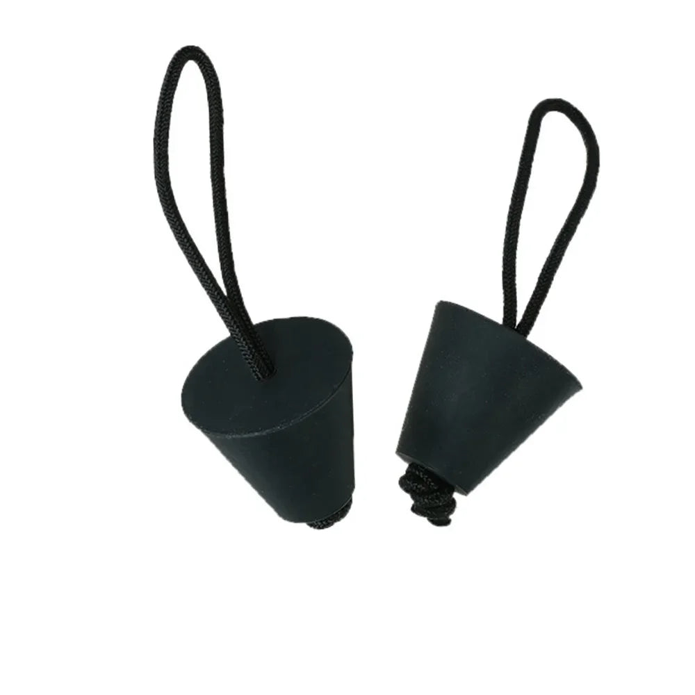 2PC kayak Canoe Marine Boat Dinghy scupper plug Drain Holes Stopper Kit with Cord Rope
