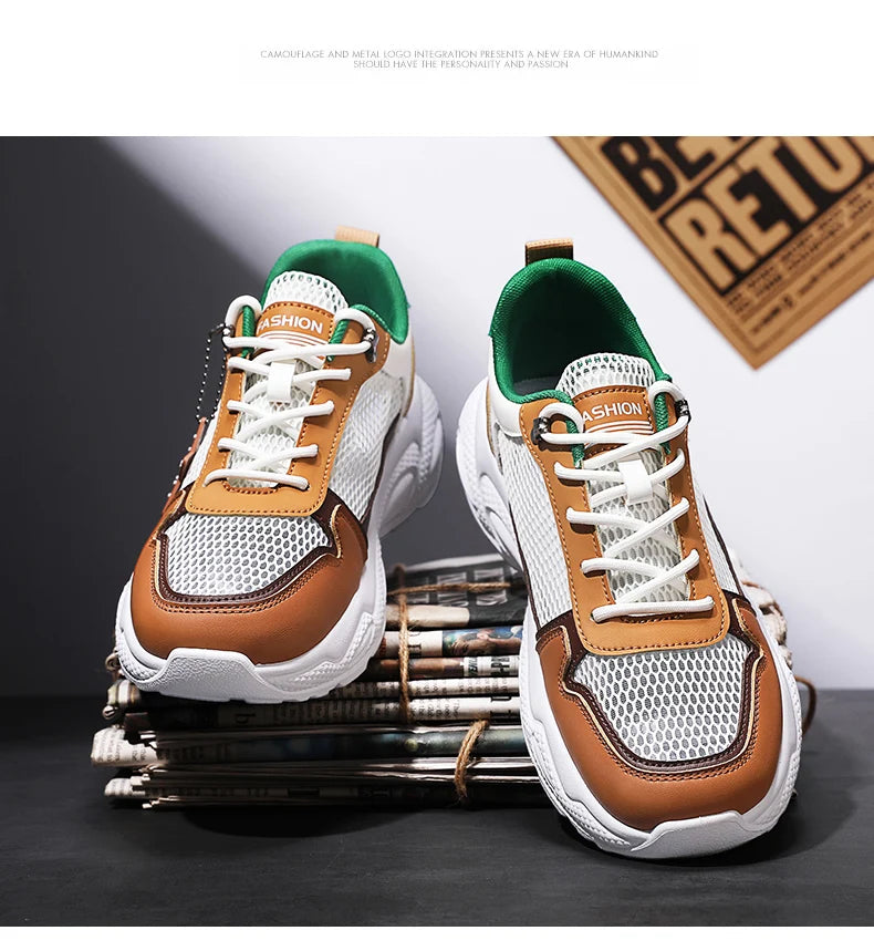 Men's Summer Fresh Breathable Mesh Casual Sneakers Original Comfort Lightweight Sports Running Shoes for Men