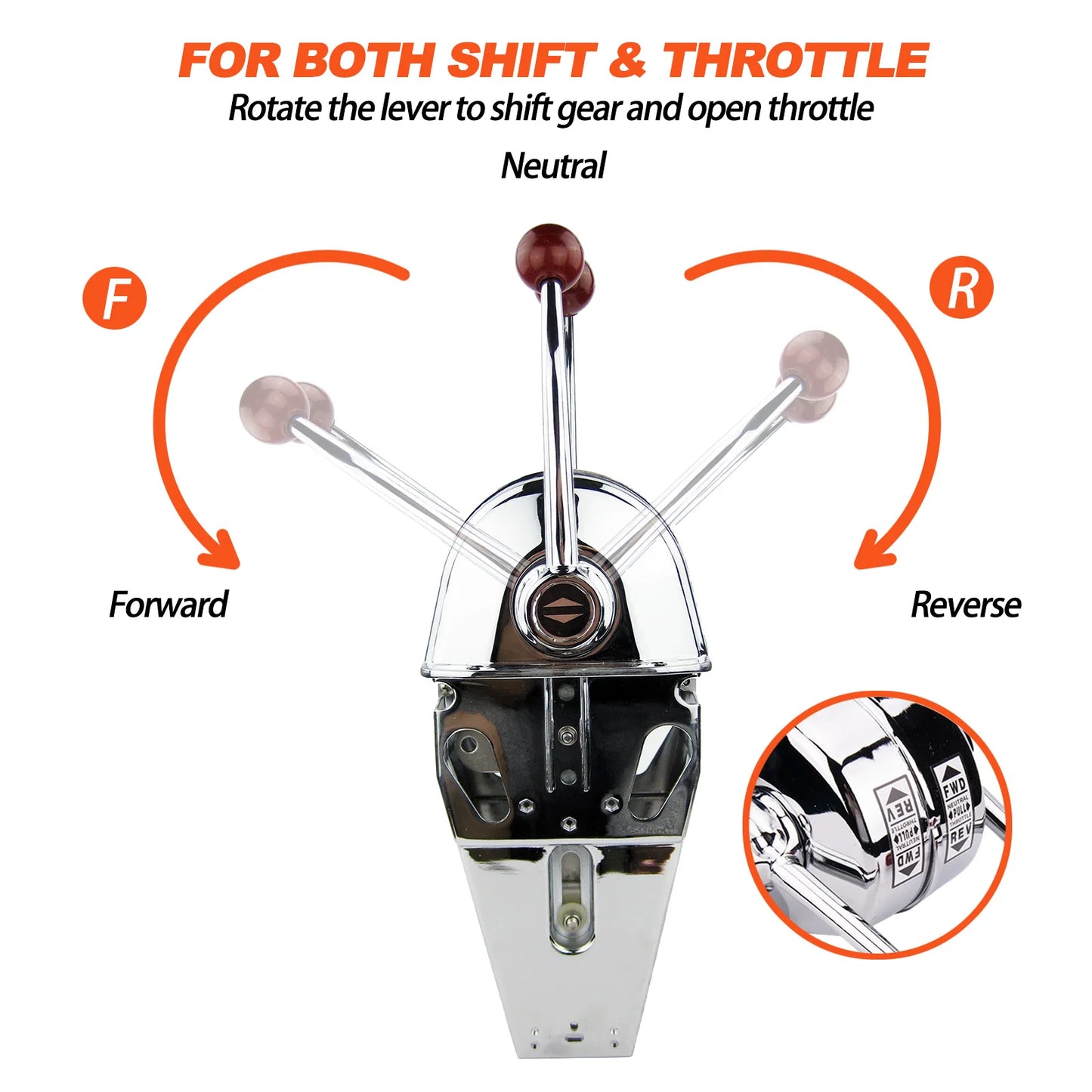 Marine Dual Lever Engine Control Top Mount Twin Handle for Boat Outboard Inboard I/O