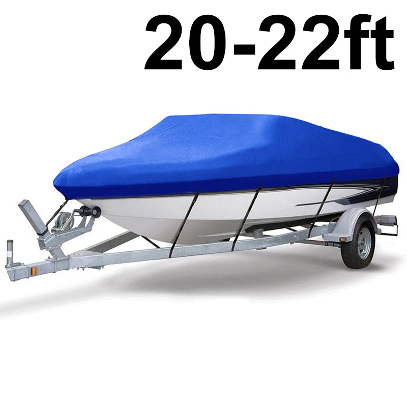 Boat Cover Rain Waterproof Fishing Universal Ski Bass Speedboat V-Shape Boat Cover Marine Boat Accessories Boat Equipment 16ft