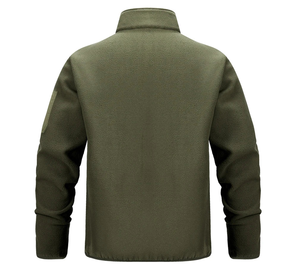 Winter Men Polartec Warm Jackets Casual Man Fleece Lined Windbreaker Coats Men Soft Shell Stand Collar Tactical Hiking Jackets